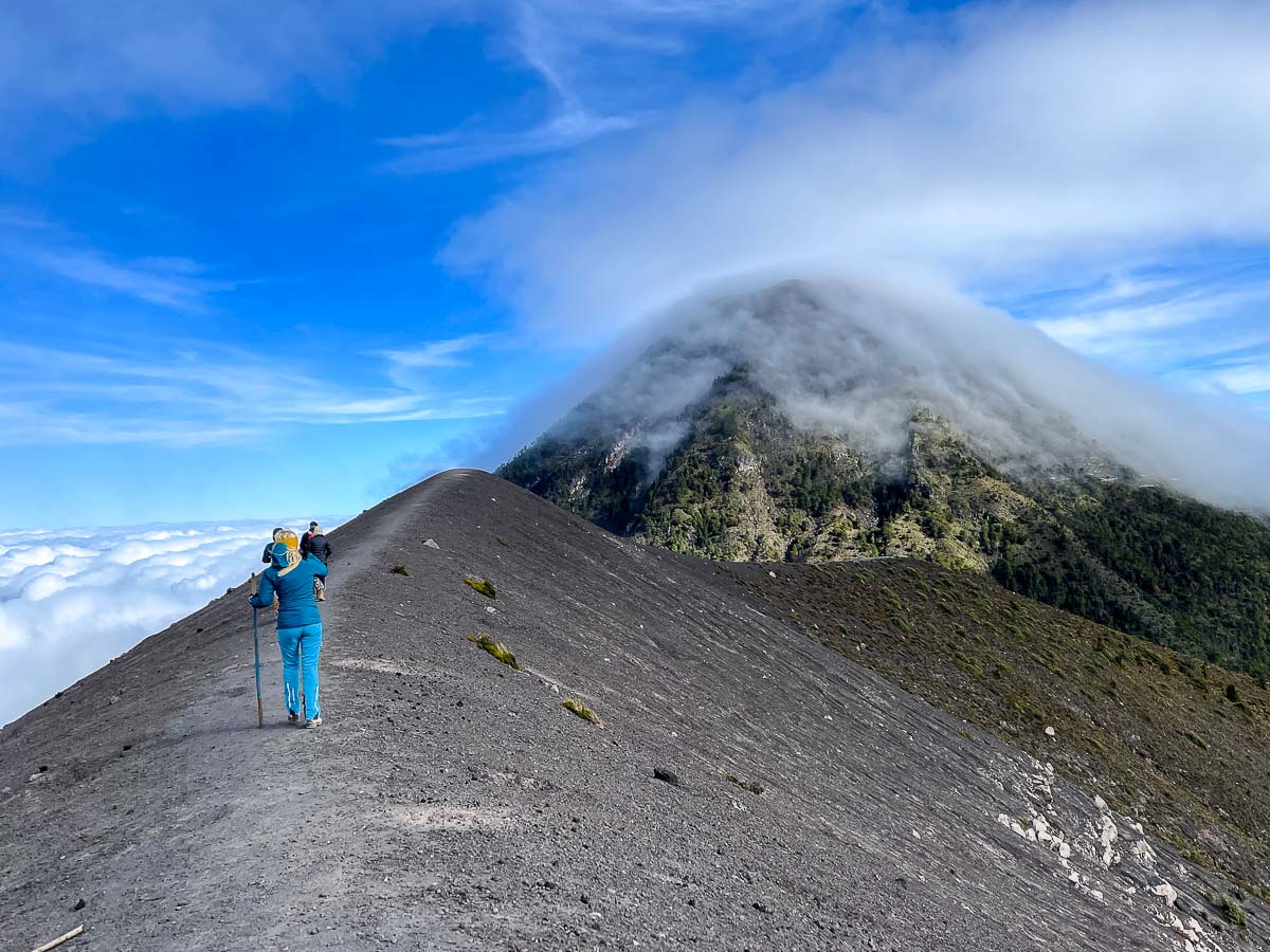 Hikers heading to Acatenango.