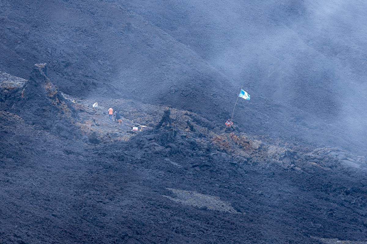 Smokey foggy landscape on the Pacaya Volcano.