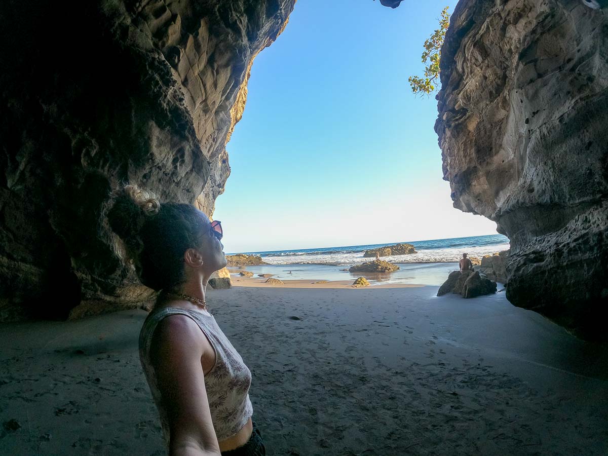 Nina in El Zonte cave.