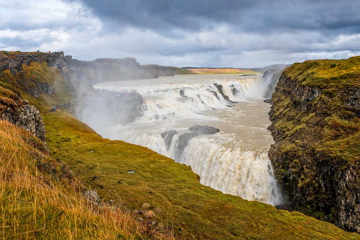 Amazing Gullfoss waterfall