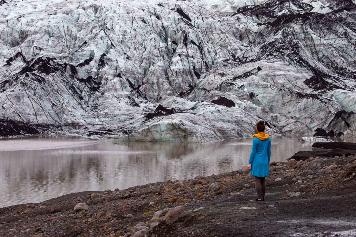 Solheimajokull Glacier Nina in blue