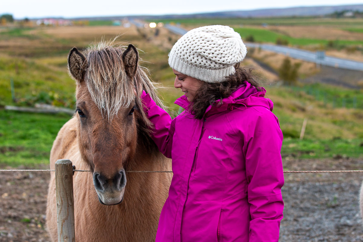 Nina with Icelandic horse.