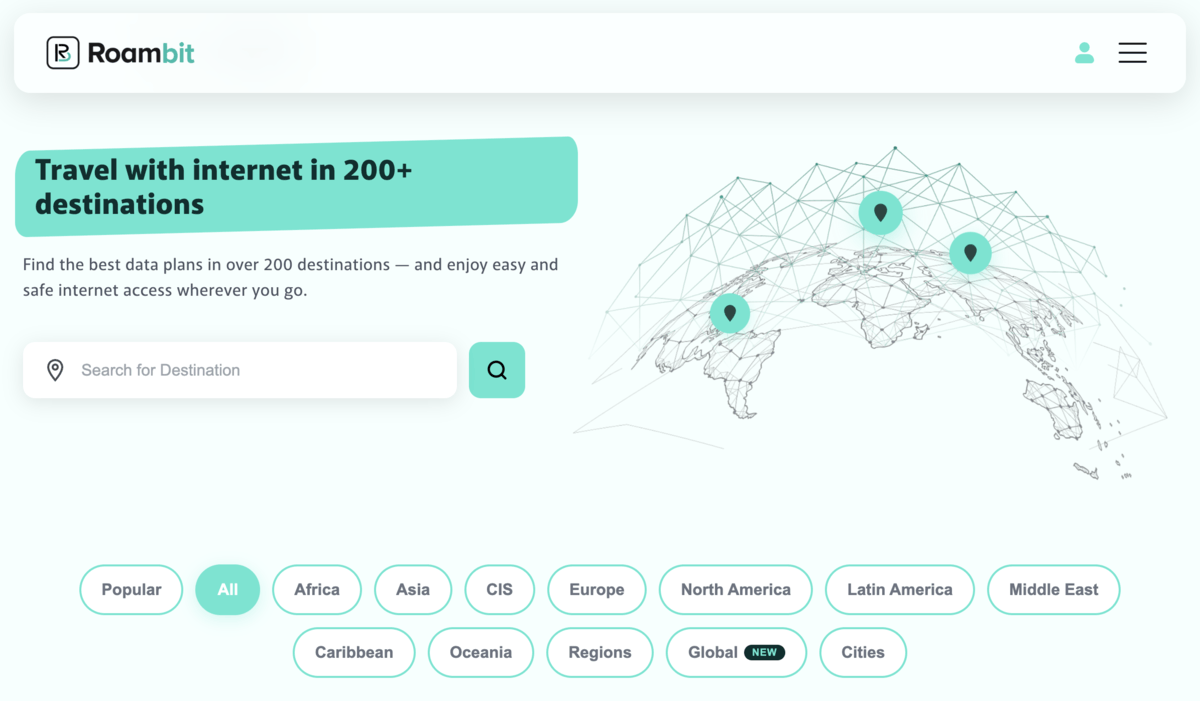 roambit esim destinations