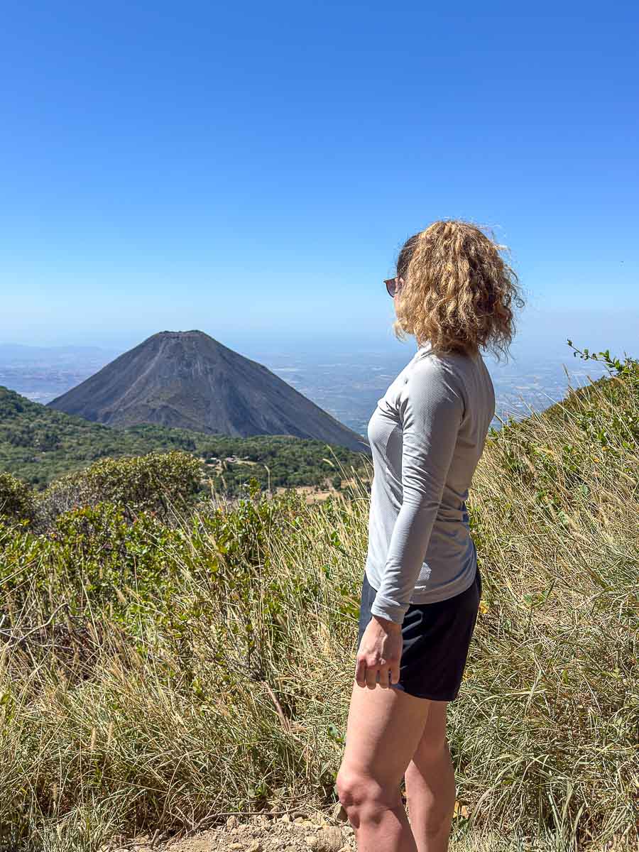 Santa Ana volcano hike Nina with view