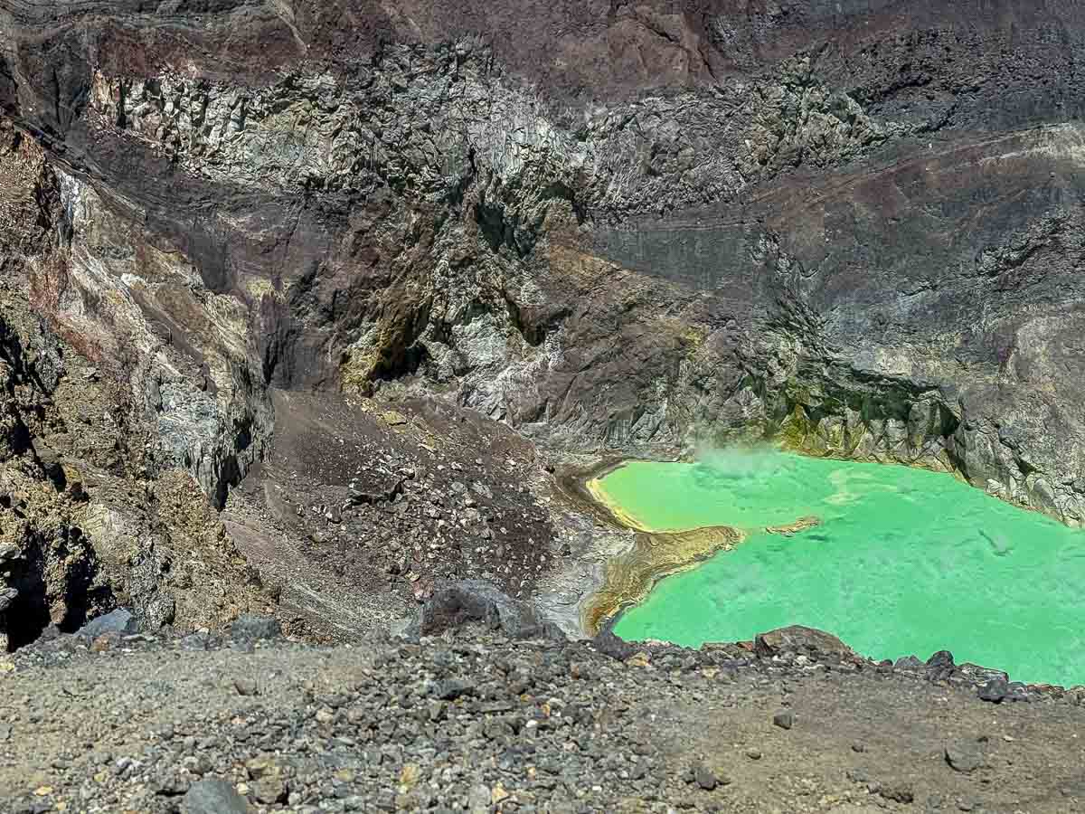 Santa Ana volcano hike lake shot