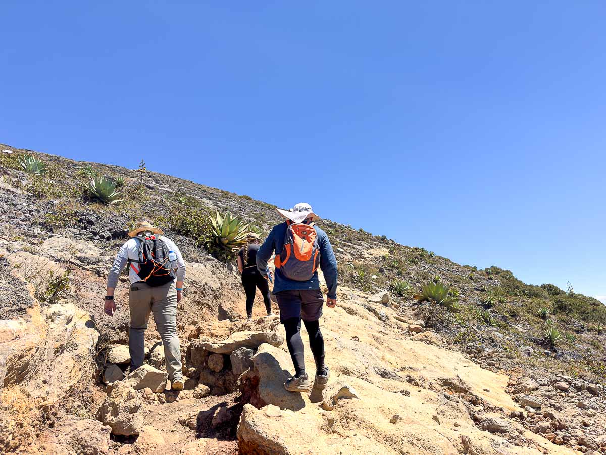 Santa Ana volcano hike people hiking