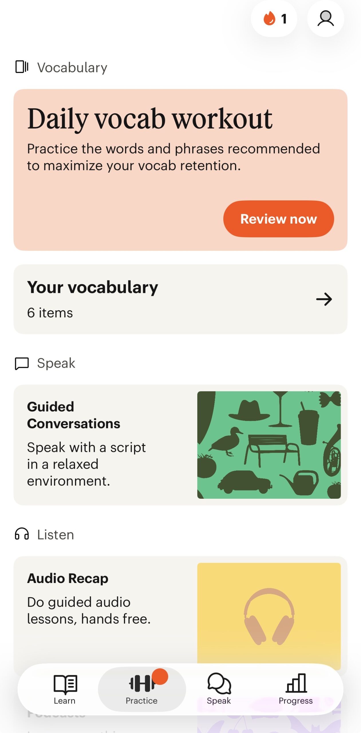 Babbel courses list.