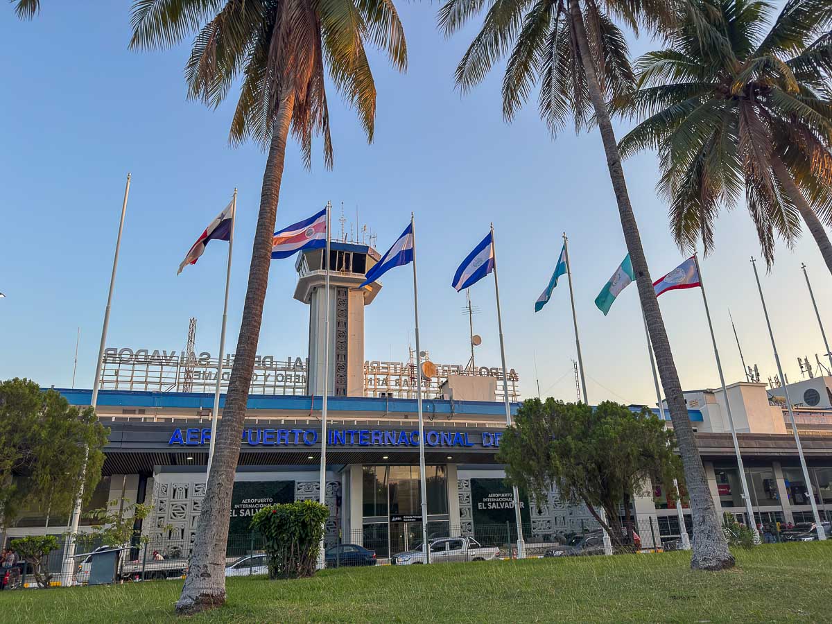Outside El Salvador airport.