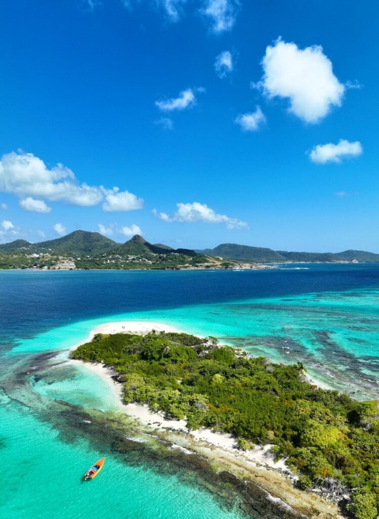 Beautiful island with crystal clear turquoise waters.