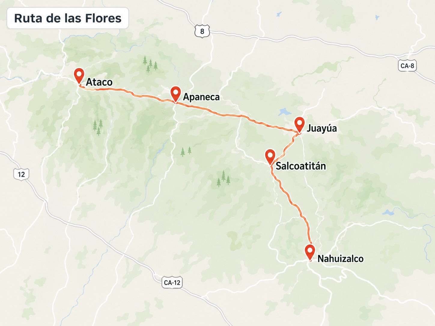 ruta de las flores map.