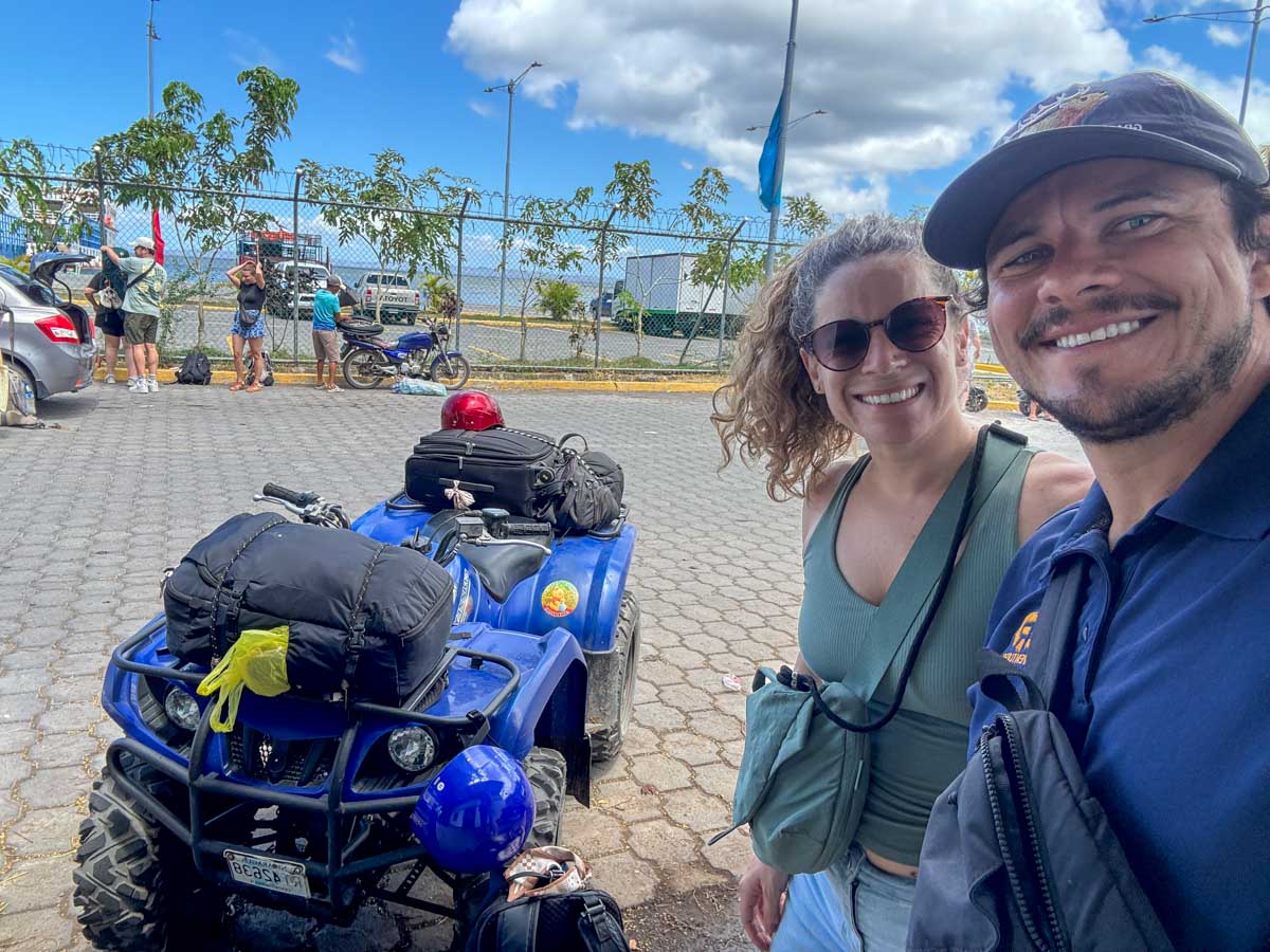 ATV packed with luggage for the ferry on Ometepe, Nicaragua
