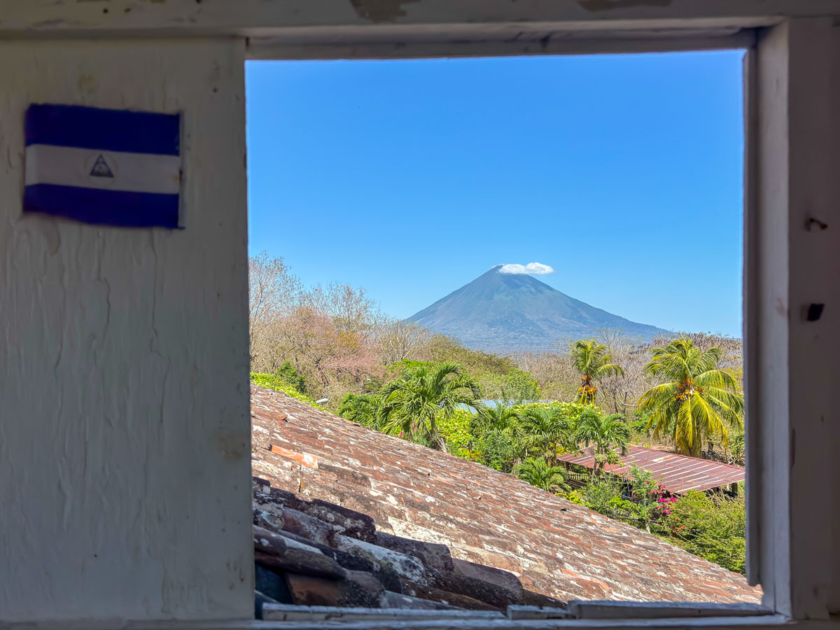 Volcano view from Finca Magdalena on Ometepe Island, Nicaragua