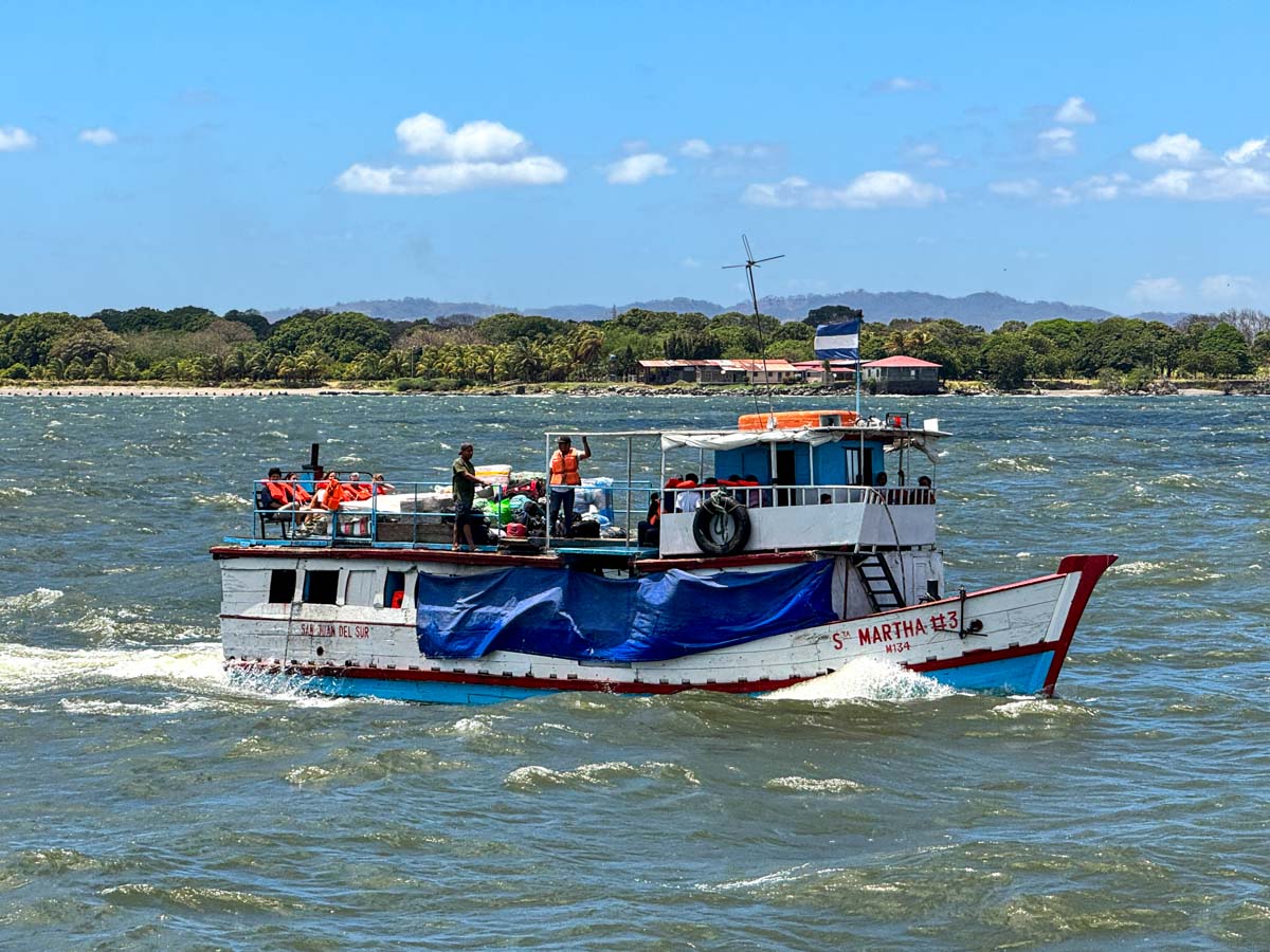 Small lancha passenger boat to Ometepe on Lake Nicaragua