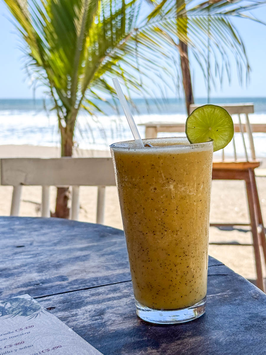 Drink at a beach bar in Las Peñitas, Nicaragua