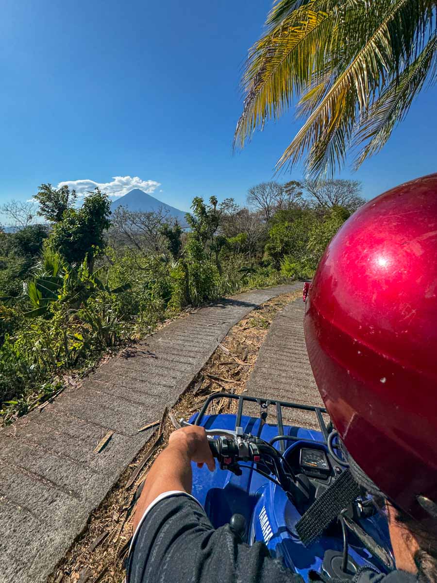 ATV on the dirt road to San Ramón waterfall, Ometepe