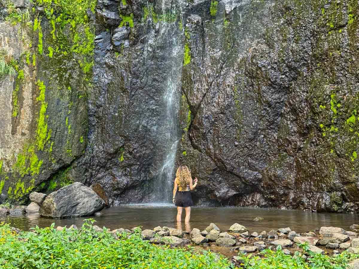 Nina walking toward Cascada de San Ramón on Ometepe