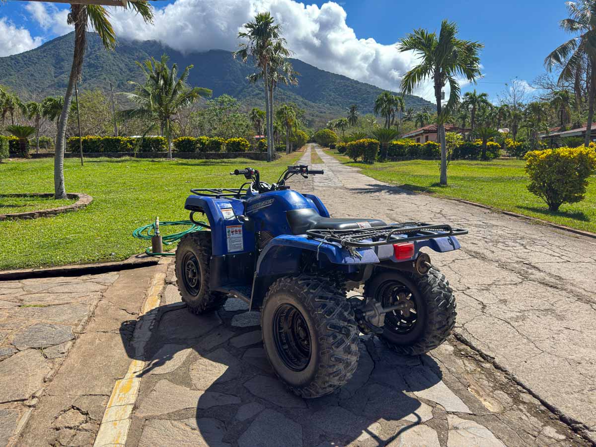 ATV at the Cascada de San Ramón entrance on Ometepe, Nicaragua