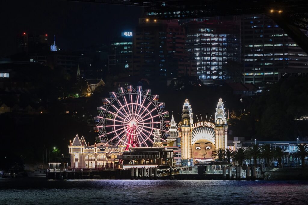 The Luna Park located at Milsons Point in Sydney, Australia.
