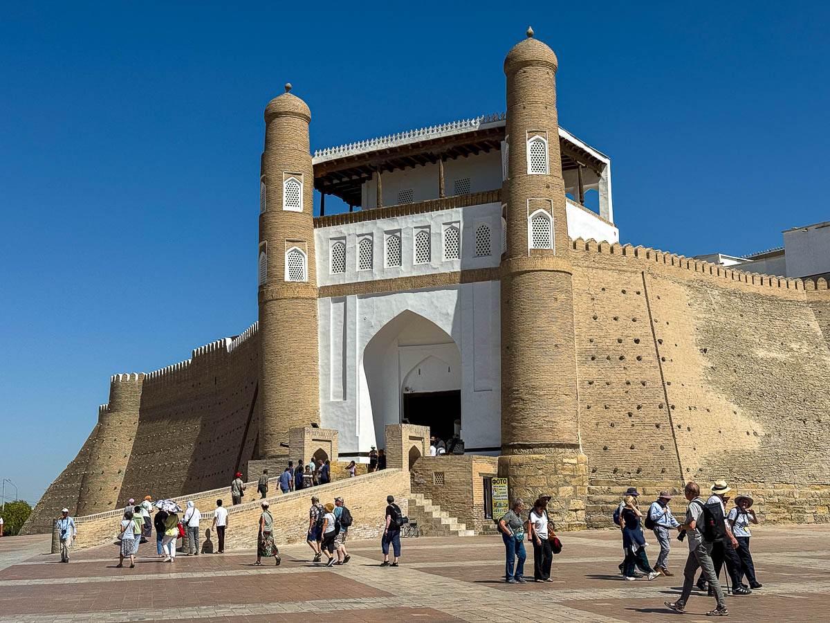 The walls of the Ark fortress in Bukhara, Uzbekistan