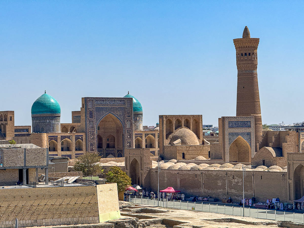 View over Bukhara from the back of the Ark fortress, Uzbekistan