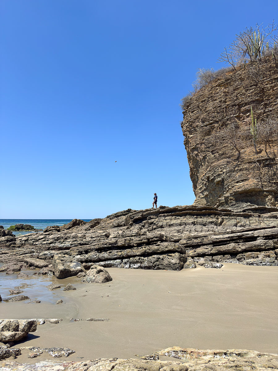 Rocky shoreline at Playa El Coco, south of San Juan del Sur