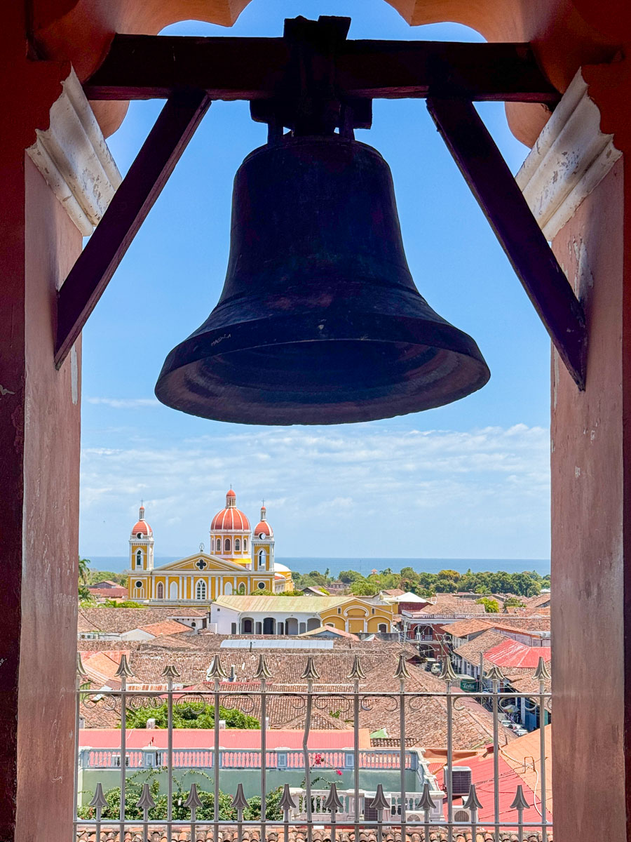 Church bell at the top of Iglesia La Merced, Granada, Nicaragua