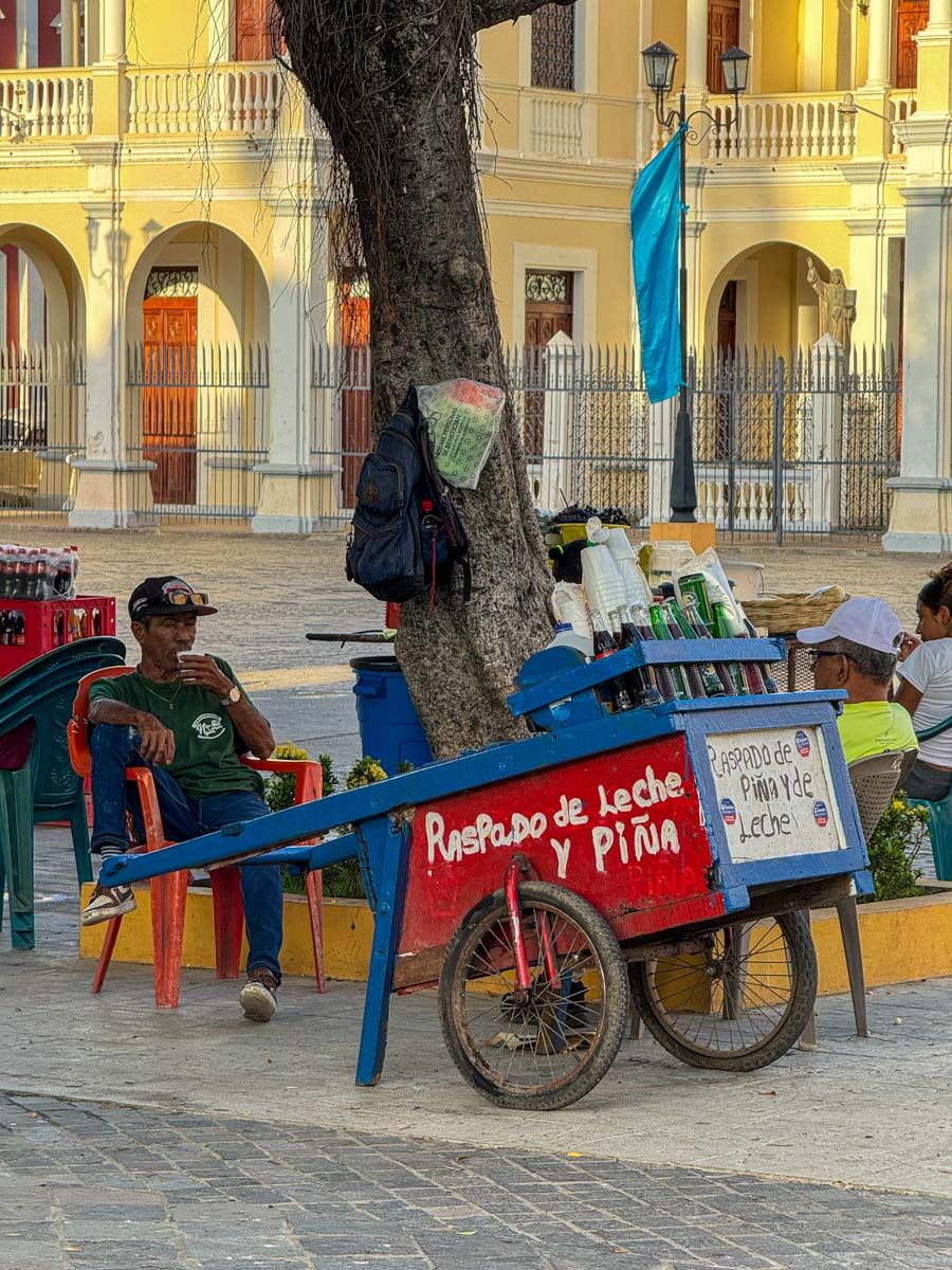 Street vendor in Granada's historic center, Nicaragua