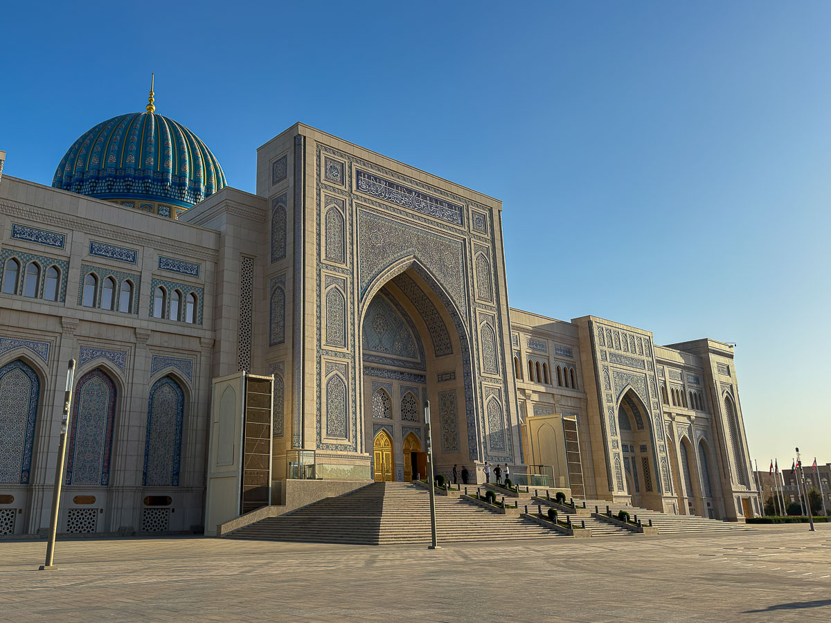 Hazrati Imam Complex at golden hour in Tashkent, Uzbekistan