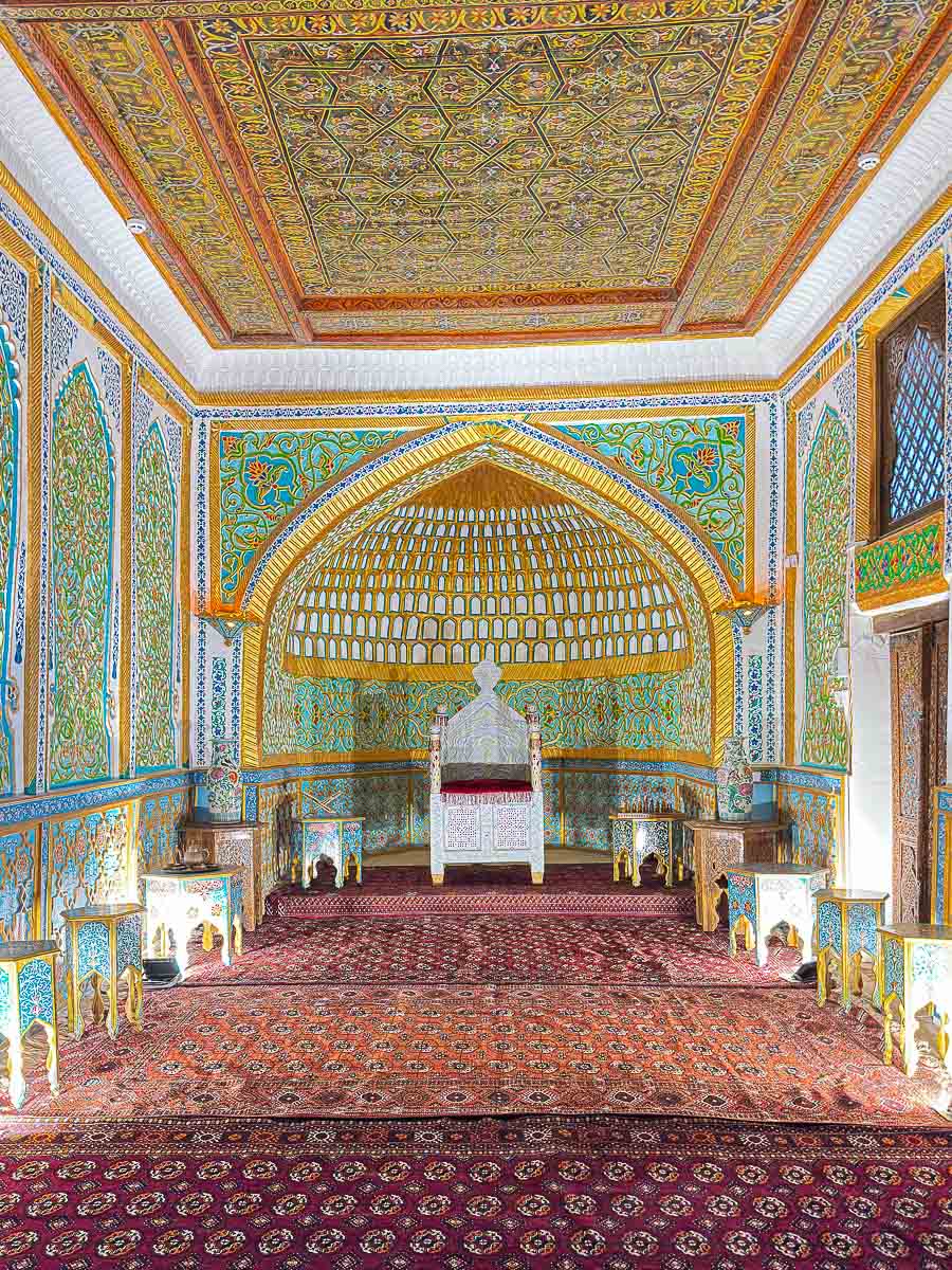 Inside the Kuhna Ark fortress in Khiva, Uzbekistan