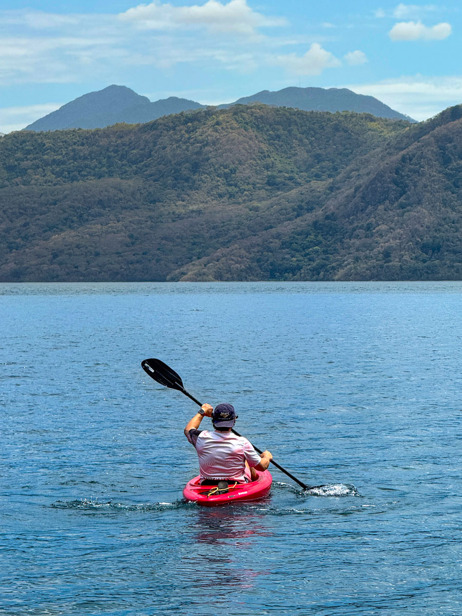 Garrett kayaking on Laguna de Apoyo near Granada, Nicaragua