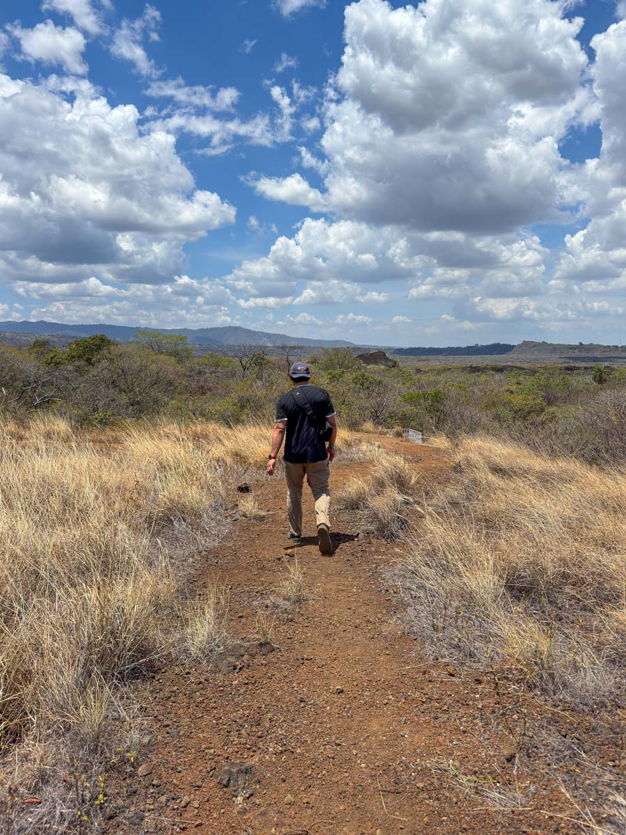Garrett walking a trail in Masaya Volcano National Park