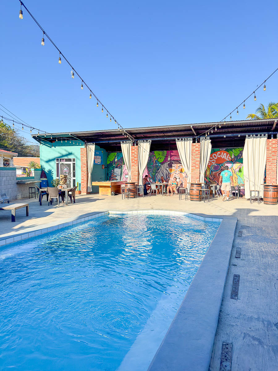 Second-floor pool at Social Pool & Patio in San Juan del Sur