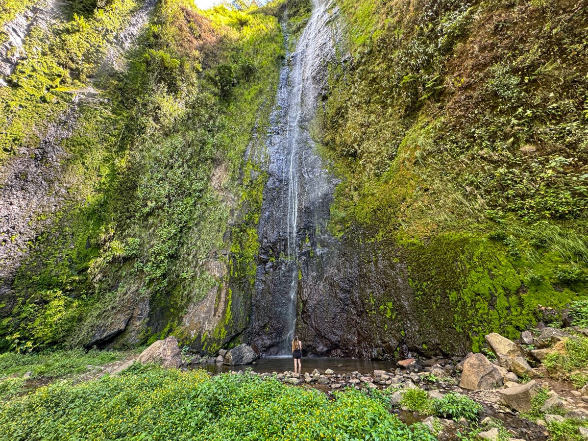 Nina hiking to Cascada de San Ramón waterfall on Ometepe, Nicaragua