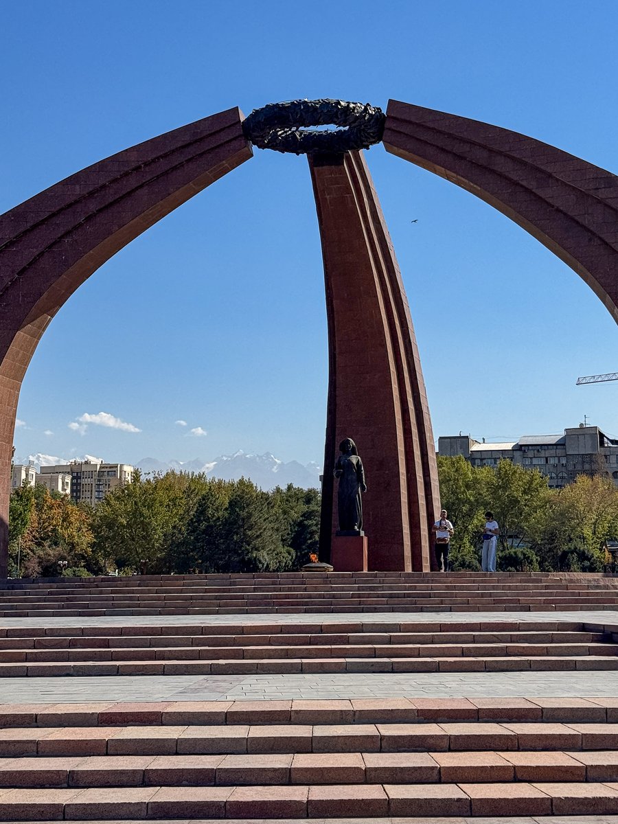 Arched Victory Monument on Victory Square in Bishkek, Kyrgyzstan